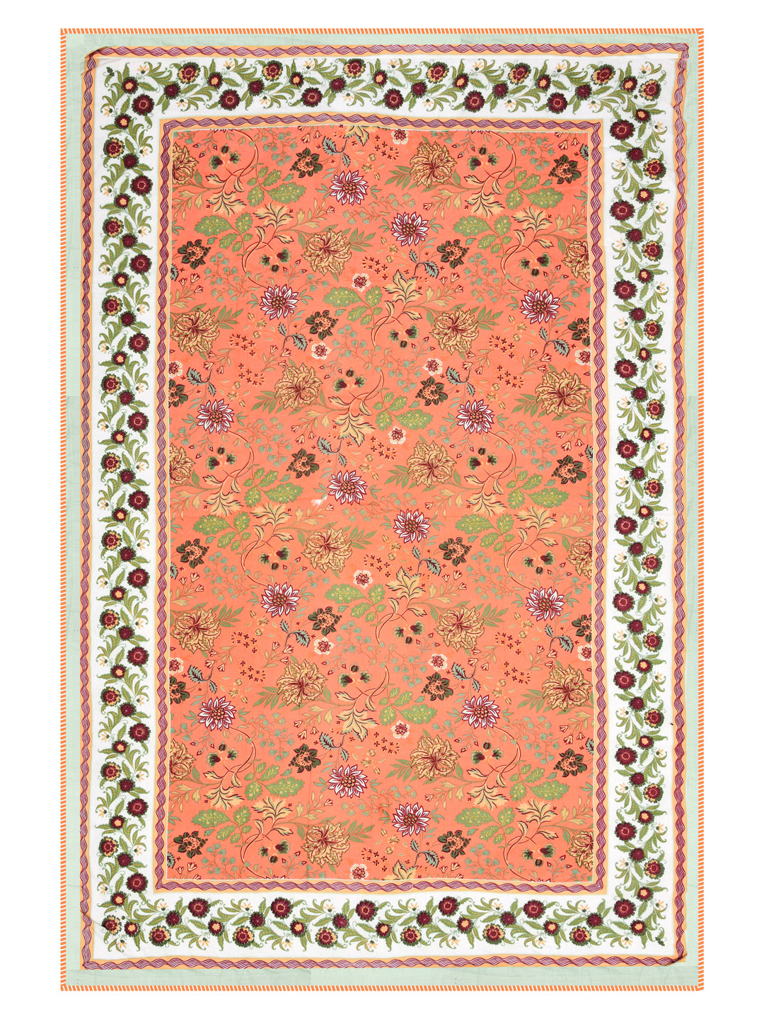 Ethnic Printed Reversible Single Bed Cotton AC Blanket | Lightweight Summer Dohar 60x90 inches