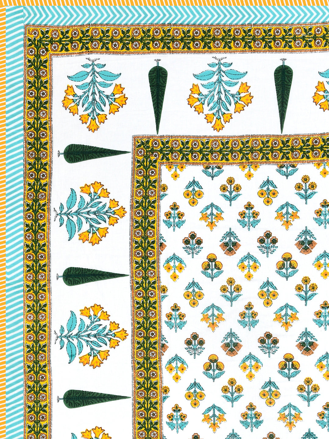 Ethnic Printed Reversible Single Bed Cotton AC Blanket | Lightweight Summer Dohar 60x90 inches