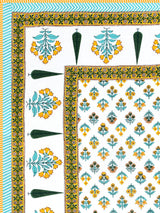 Ethnic Printed Reversible Single Bed Cotton AC Blanket | Lightweight Summer Dohar 60x90 inches