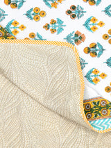 Ethnic Printed Reversible Single Bed Cotton AC Blanket | Lightweight Summer Dohar 60x90 inches