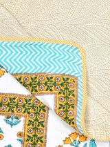 Ethnic Printed Reversible Single Bed Cotton AC Blanket | Lightweight Summer Dohar 60x90 inches