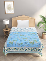 Ethnic Printed Reversible Single Bed Cotton AC Blanket | Lightweight Summer Dohar 60x90 inches