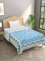 Ethnic Printed Reversible Single Bed Cotton AC Blanket | Lightweight Summer Dohar 60x90 inches