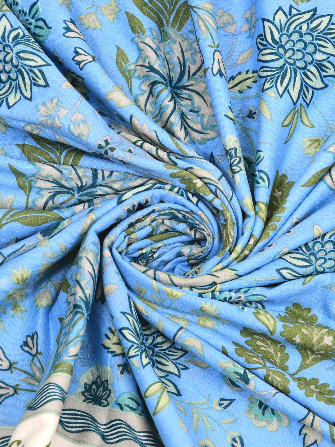 Ethnic Printed Reversible Single Bed Cotton AC Blanket | Lightweight Summer Dohar 60x90 inches