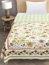 Ethnic Printed Reversible Single Bed Cotton AC Blanket | Lightweight Summer Dohar 60x90 inches