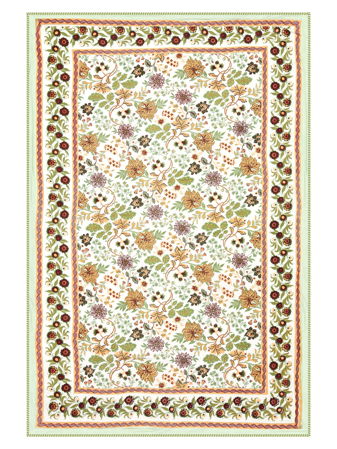 Ethnic Printed Reversible Single Bed Cotton AC Blanket | Lightweight Summer Dohar 60x90 inches