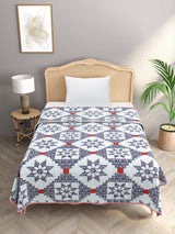 Ethnic Printed Reversible Single Bed Cotton AC Blanket | Lightweight Summer Dohar 60x90 inches
