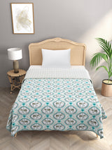 Ethnic Printed Reversible Single Bed Cotton AC Blanket | Lightweight Summer Dohar 60x90 inches