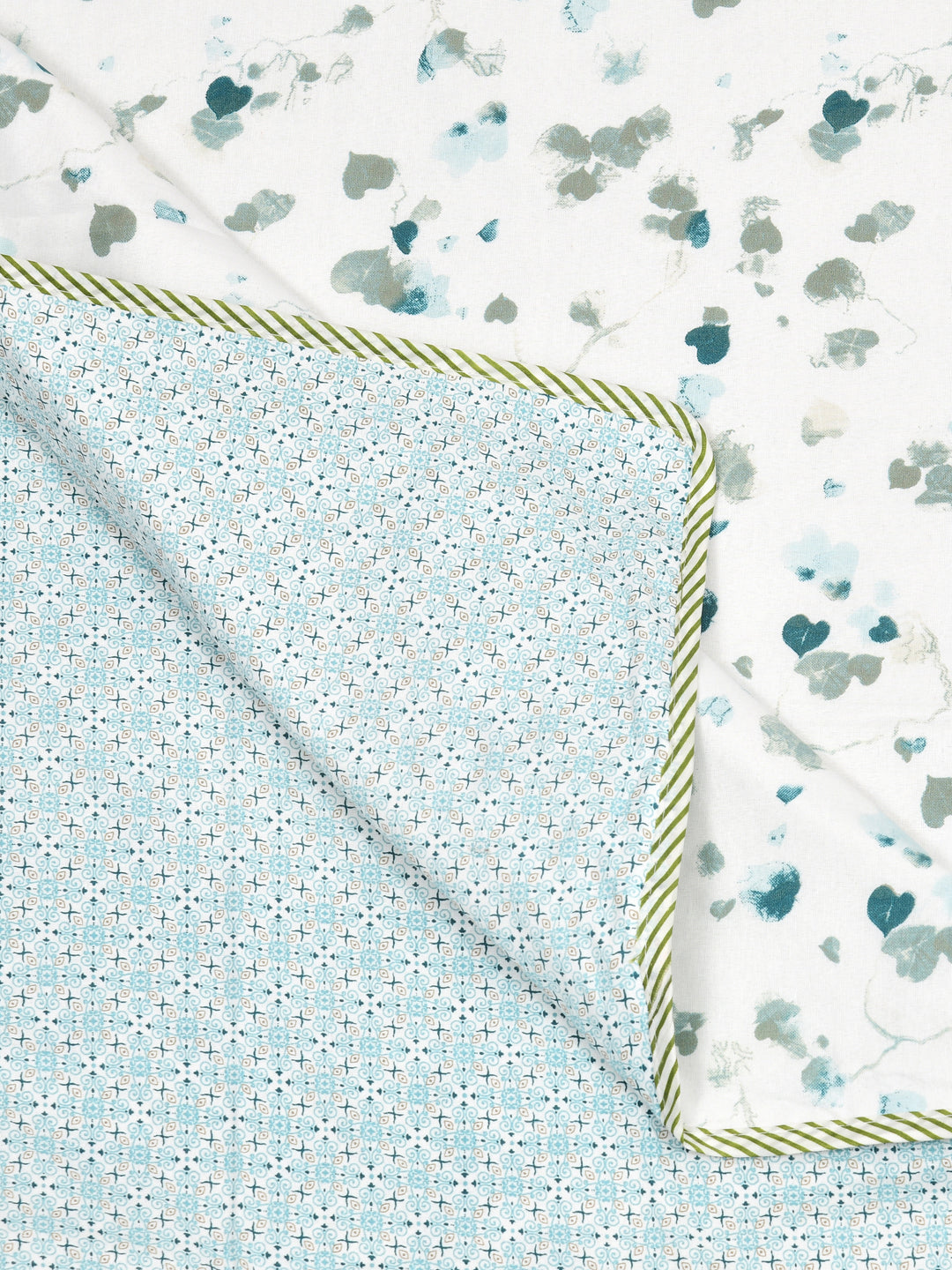 Ethnic Printed Reversible Single Bed Cotton AC Blanket | Lightweight Summer Dohar 60x90 inches