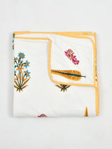 Ethnic Printed Reversible Single Bed Cotton AC Blanket | Lightweight Summer Dohar 60x90 inches