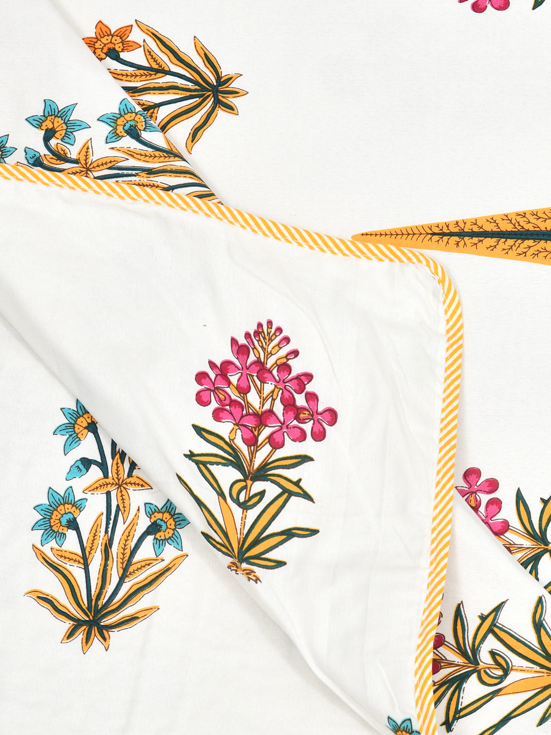 Ethnic Printed Reversible Single Bed Cotton AC Blanket | Lightweight Summer Dohar 60x90 inches