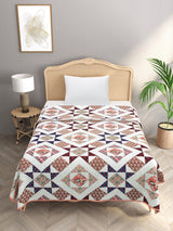 Ethnic Printed Reversible Single Bed Cotton AC Blanket | Lightweight Summer Dohar 60x90 inches