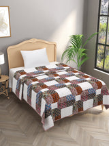 Ethnic Printed Reversible Single Bed Cotton AC Blanket | Lightweight Summer Dohar 60x90 inches