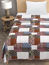 Ethnic Printed Reversible Single Bed Cotton AC Blanket | Lightweight Summer Dohar 60x90 inches