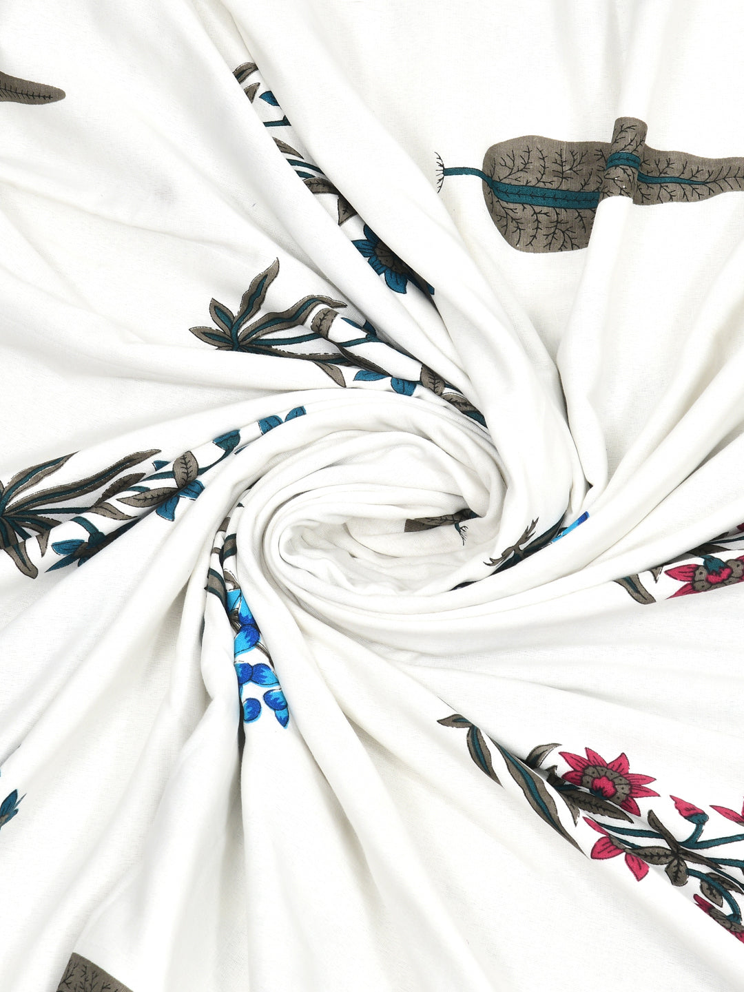 Ethnic Printed Reversible Single Bed Cotton AC Blanket | Lightweight Summer Dohar 60x90 inches