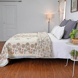 Double King Revesible Handblock printed Cotton Jaipuri Razai/Quilt -