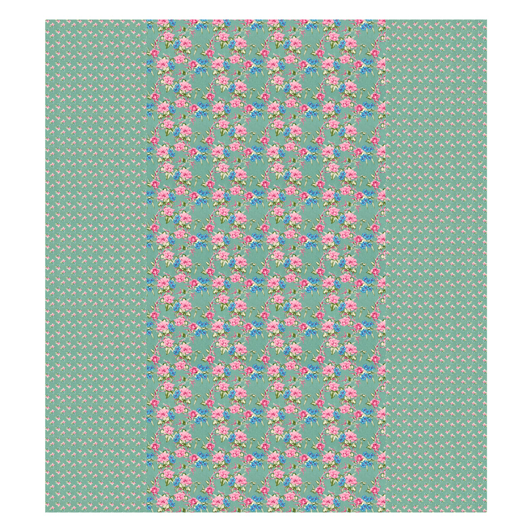 Premium Indigo Cotton Floral Print Super King Bedsheet with 2 Pillow Covers(108*108)