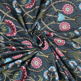 Premium Indigo Cotton Floral Print Super King Bedsheet with 2 Pillow Covers(108*108)