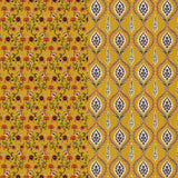 Premium Indigo Cotton Floral Print Super King Bedsheet with 2 Pillow Covers(108*108)