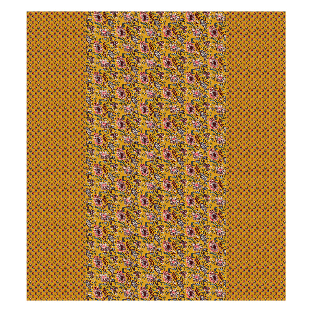 Premium Indigo Cotton Floral Print Super King Bedsheet with 2 Pillow Covers(108*108)