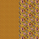 Premium Indigo Cotton Floral Print Super King Bedsheet with 2 Pillow Covers(108*108)