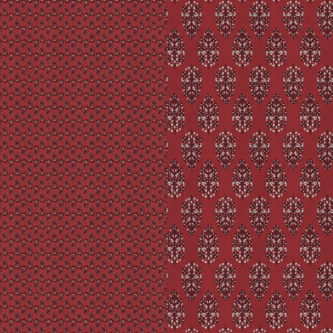 Premium Indigo Cotton Floral Print Super King Bedsheet with 2 Pillow Covers(108*108)