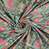 Premium Indigo Cotton Floral Print Super King Bedsheet with 2 Pillow Covers(108*108)