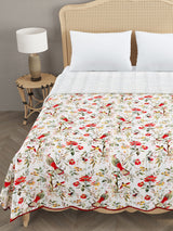 Handblock printed Kantha Bedcover