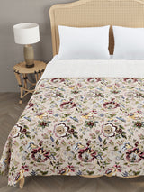 Handblock printed Kantha Bedcover