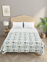 Handblock printed Kantha Bedcover