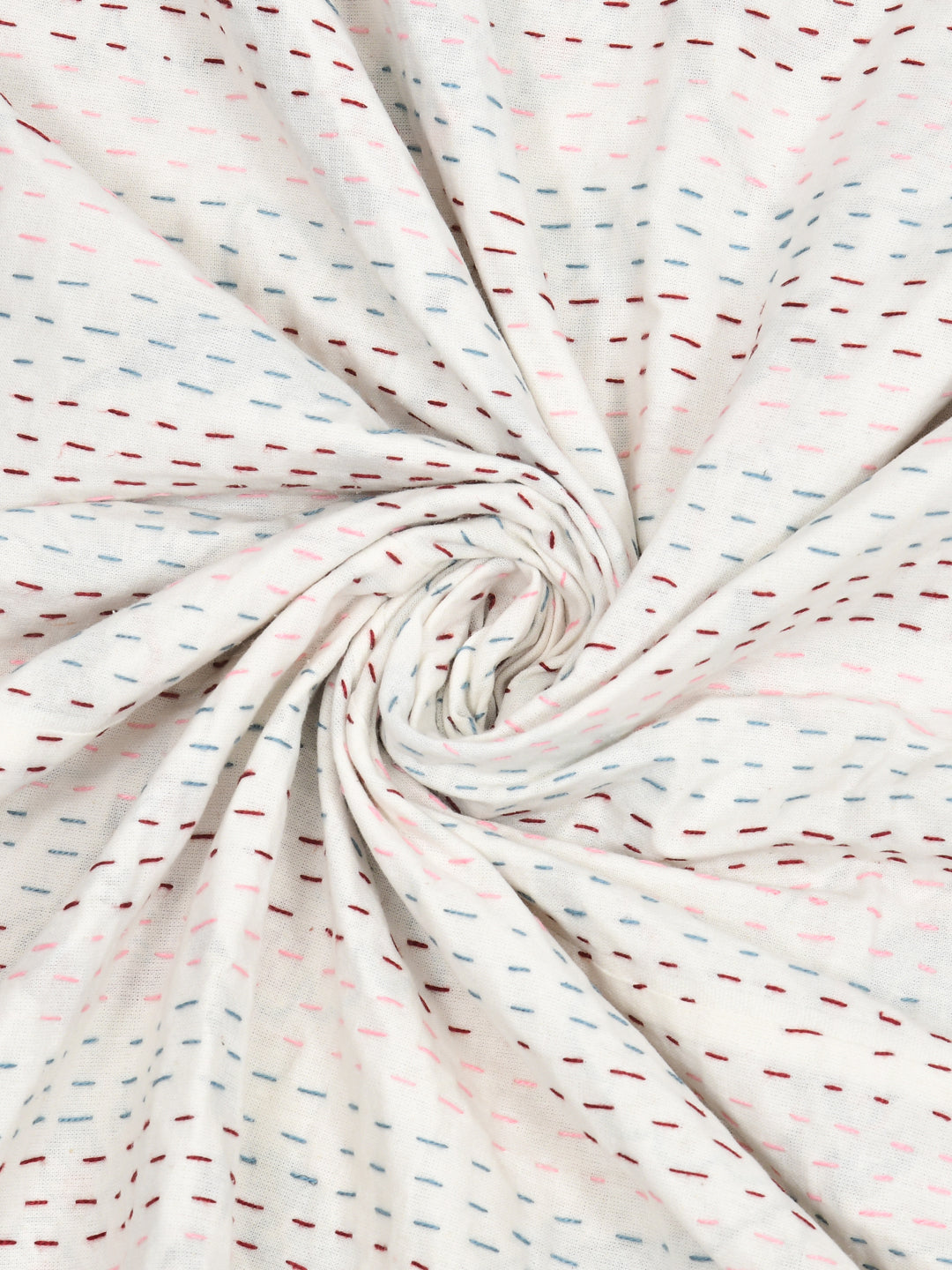 Handblock printed Kantha Bedcover