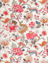 Handblock printed Kantha Bedcover