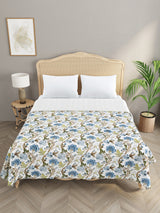 Handblock printed Kantha Bedcover