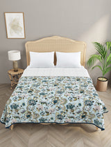 Handblock printed Kantha Bedcover