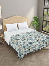 Handblock printed Kantha Bedcover