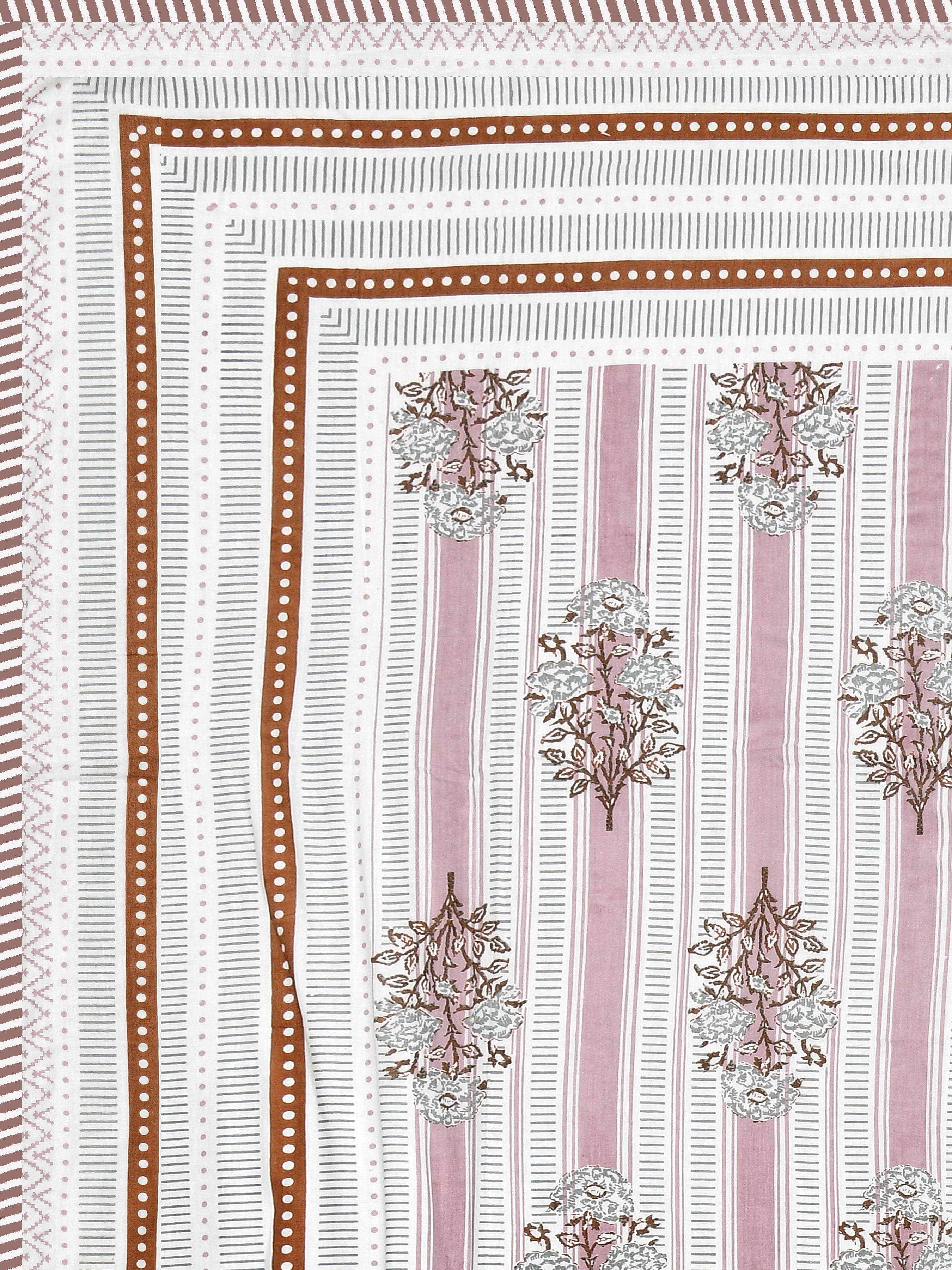Ethnic Printed Reversible Single Bed Cotton AC Blanket | Lightweight Summer Dohar 60x90 inches