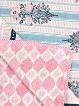 Ethnic Printed Reversible Single Bed Cotton AC Blanket | Lightweight Summer Dohar 60x90 inches