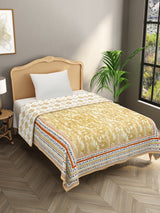 Ethnic Printed Reversible Single Bed Cotton AC Blanket | Lightweight Summer Dohar 60x90 inches