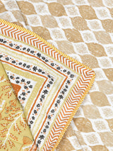Ethnic Printed Reversible Single Bed Cotton AC Blanket | Lightweight Summer Dohar 60x90 inches
