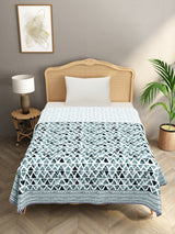 Ethnic Printed Reversible Single Bed Cotton AC Blanket | Lightweight Summer Dohar 60x90 inches