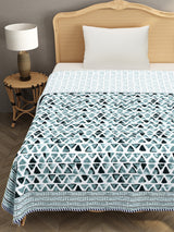 Ethnic Printed Reversible Single Bed Cotton AC Blanket | Lightweight Summer Dohar 60x90 inches