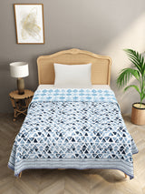 Ethnic Printed Reversible Single Bed Cotton AC Blanket | Lightweight Summer Dohar 60x90 inches
