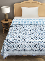 Ethnic Printed Reversible Single Bed Cotton AC Blanket | Lightweight Summer Dohar 60x90 inches