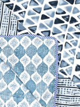 Ethnic Printed Reversible Single Bed Cotton AC Blanket | Lightweight Summer Dohar 60x90 inches