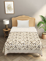 Ethnic Printed Reversible Single Bed Cotton AC Blanket | Lightweight Summer Dohar 60x90 inches