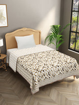 Ethnic Printed Reversible Single Bed Cotton AC Blanket | Lightweight Summer Dohar 60x90 inches