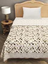 Ethnic Printed Reversible Single Bed Cotton AC Blanket | Lightweight Summer Dohar 60x90 inches