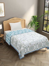 Ethnic Printed Reversible Single Bed Cotton AC Blanket | Lightweight Summer Dohar 60x90 inches