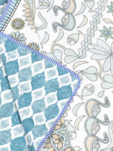 Ethnic Printed Reversible Single Bed Cotton AC Blanket | Lightweight Summer Dohar 60x90 inches