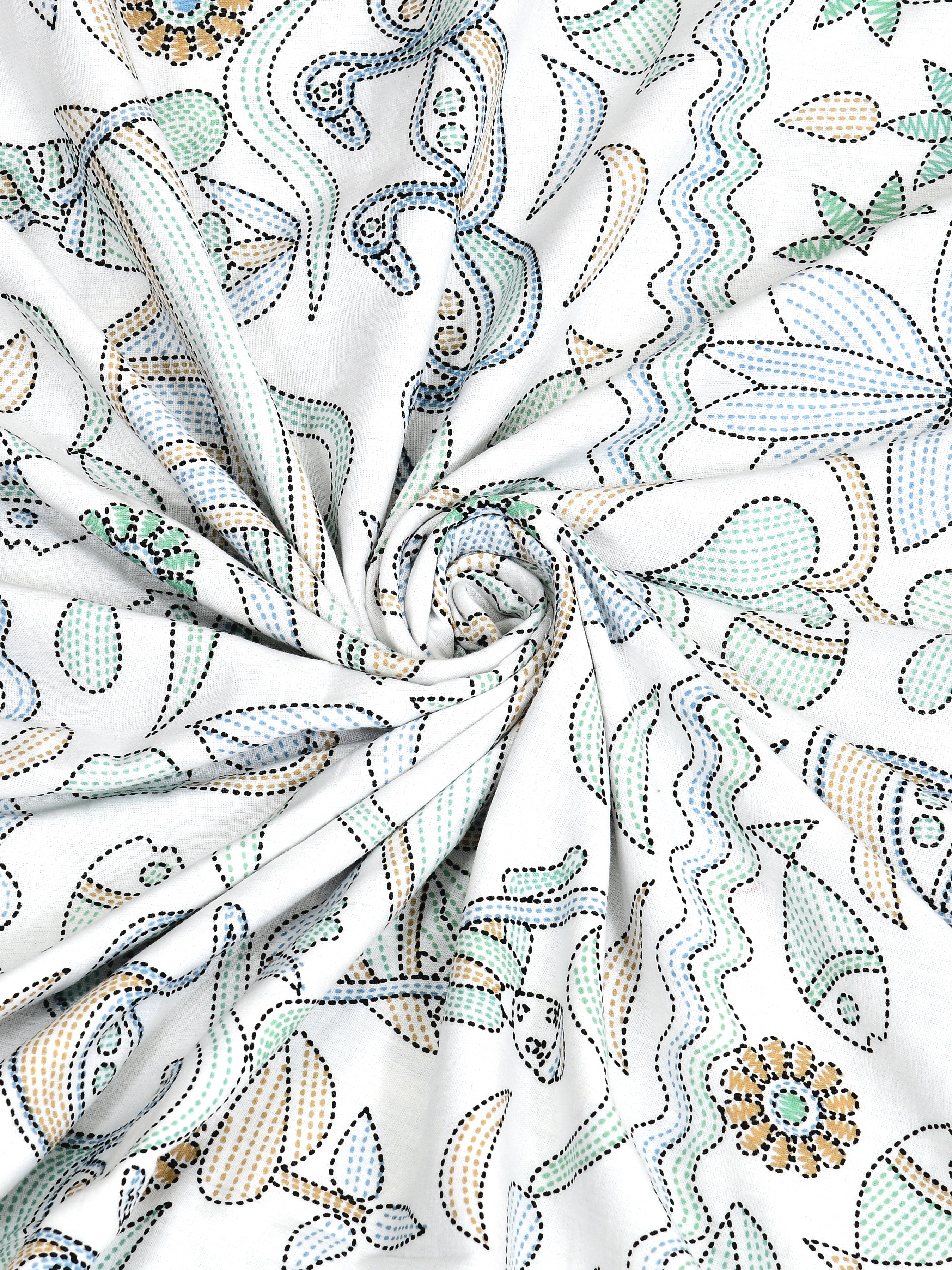Ethnic Printed Reversible Single Bed Cotton AC Blanket | Lightweight Summer Dohar 60x90 inches